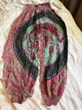 Bohemian Elephant Print Harem Pants